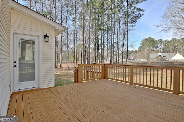 view of wooden deck