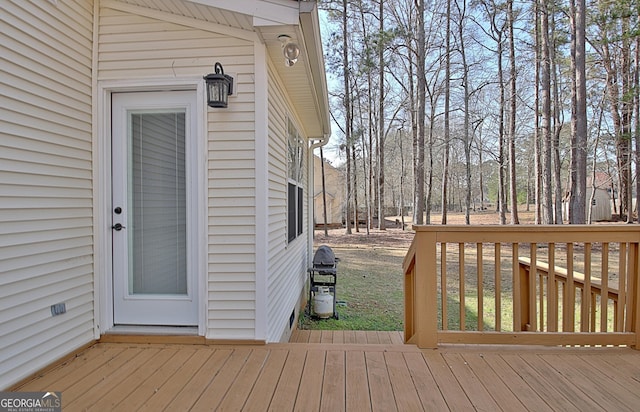 view of wooden deck