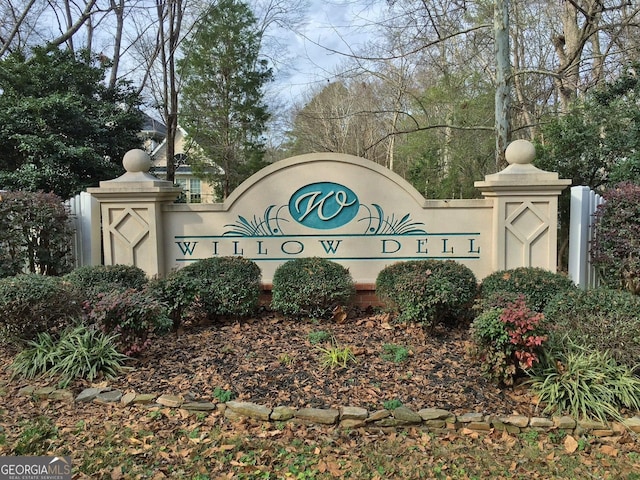 view of community sign