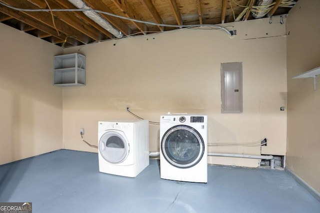 3959 Emerald Springs Ct Unit 3, Decatur, GA 30035 - laundry area with electric panel and separate washer and dryer