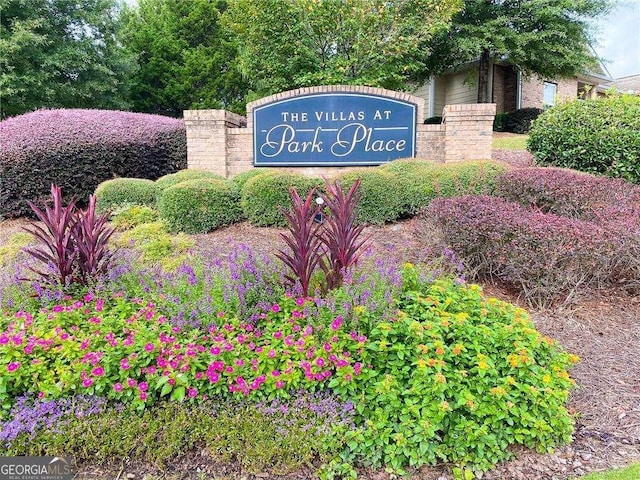 view of community sign