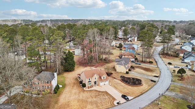 aerial view featuring a residential view