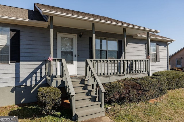 view of front facade featuring covered porch