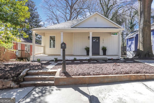 bungalow-style house with a porch