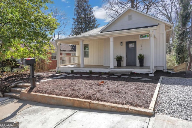 view of front of house featuring a porch