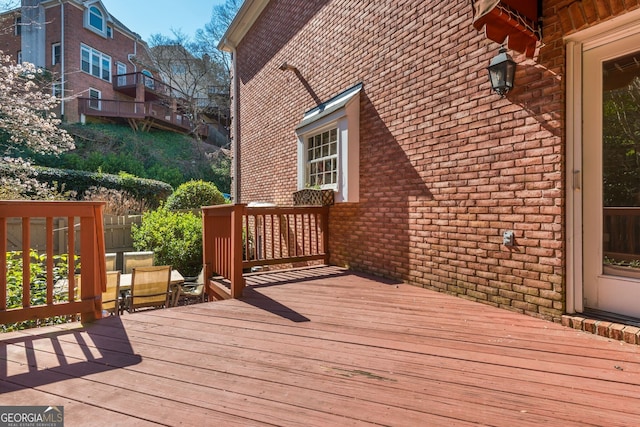 view of wooden terrace