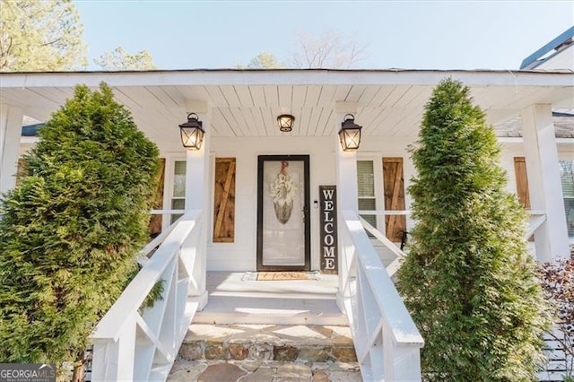 view of doorway to property