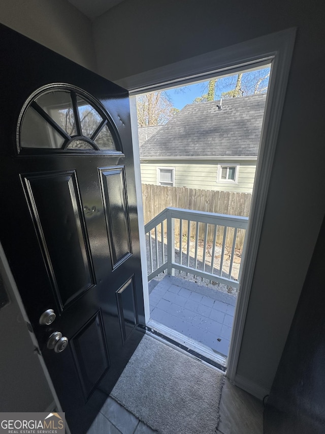 entryway with plenty of natural light