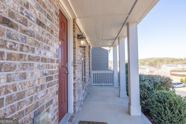 view of patio featuring covered porch