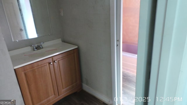 863 New Hope Dr, Hampton, GA 30228 - bathroom with vanity and baseboards