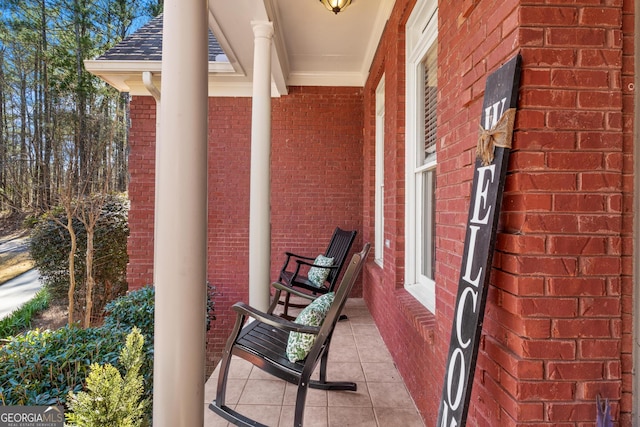 view of patio / terrace featuring covered porch