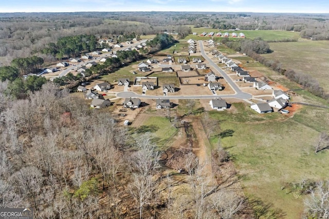 aerial view featuring a residential view