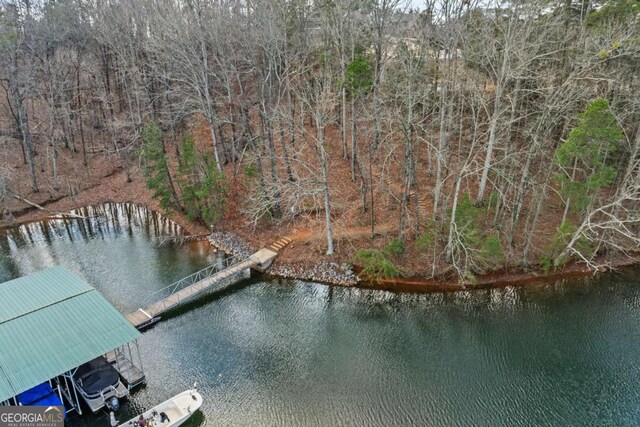 3636 Castoff Ct, Gainesville, GA 30506 - dock area featuring a water view and a wooded view
