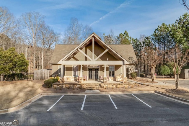 3636 Castoff Ct, Gainesville, GA 30506 - exterior space with uncovered parking, french doors, and fence