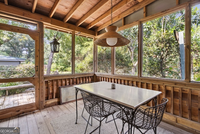 sunroom / solarium featuring a wealth of natural light