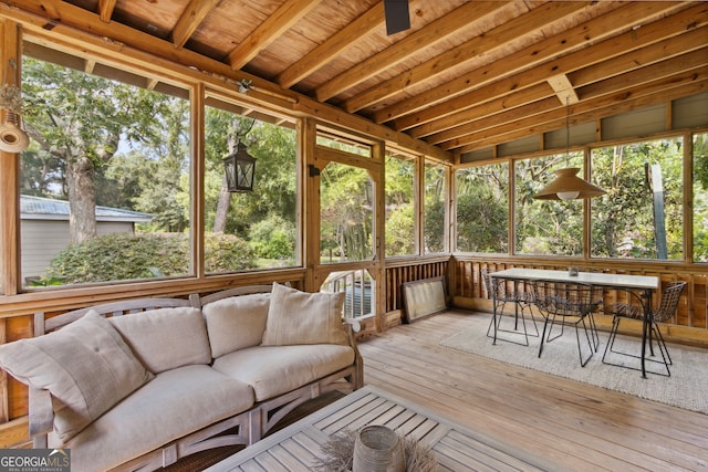 view of sunroom