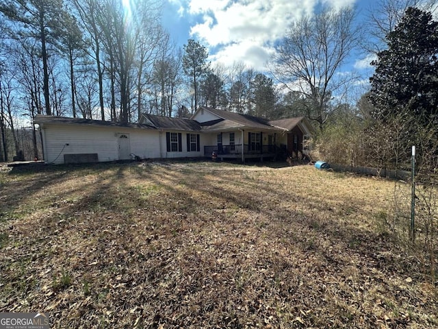 view of front of property with covered porch