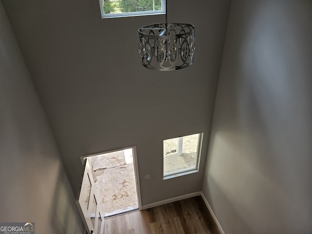 interior details with wood finished floors and baseboards