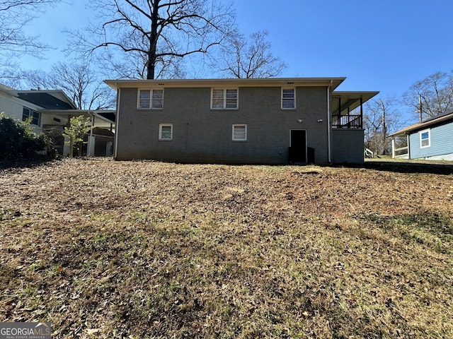 view of back of property