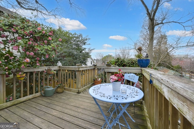 view of wooden deck