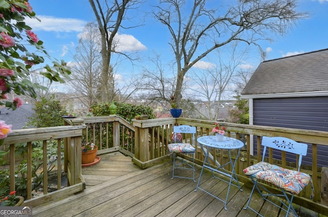 view of wooden terrace