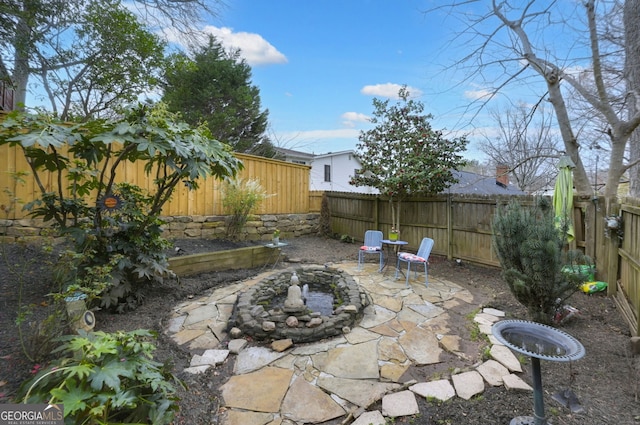 view of patio / terrace featuring a fenced backyard