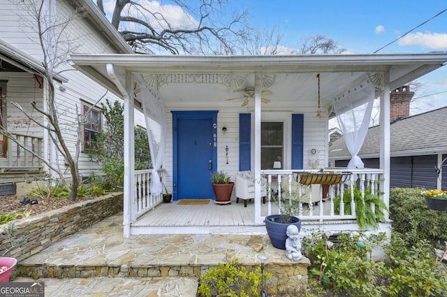 entrance to property with a porch