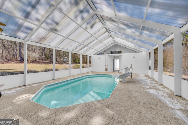 599 Double Branch Rd, Danielsville, GA 30633 - indoor pool with a patio area