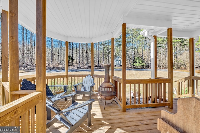 view of sunroom