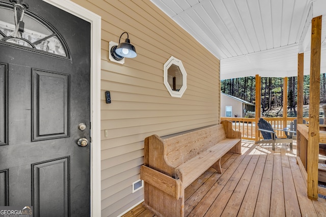 599 Double Branch Rd, Danielsville, GA 30633 - wooden deck featuring a porch
