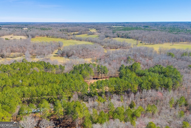 599 Double Branch Rd, Danielsville, GA 30633 - aerial view of property and surrounding area featuring a heavily wooded area