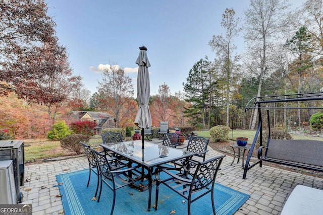 view of patio / terrace featuring outdoor dining area