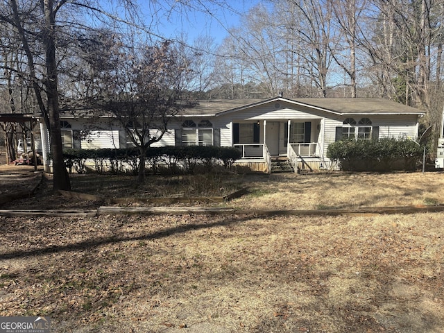 view of front facade with a porch