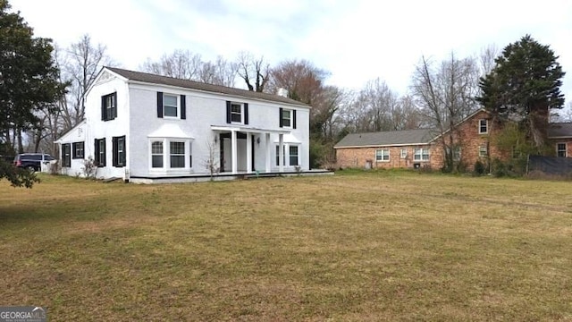 colonial house with a front yard