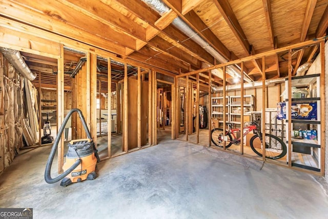 interior space with concrete floors