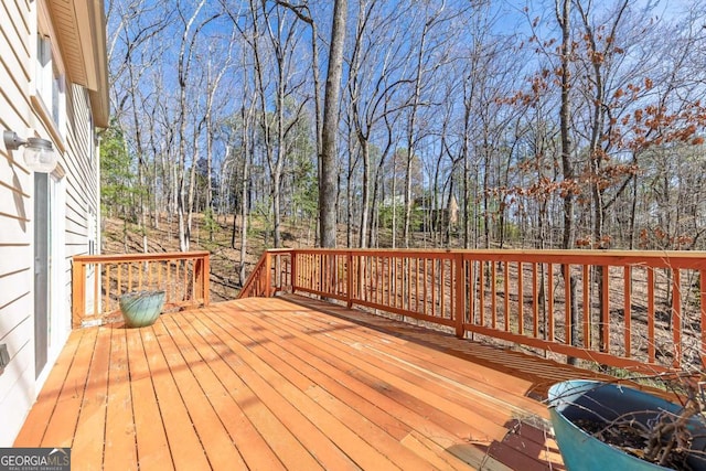 view of wooden terrace