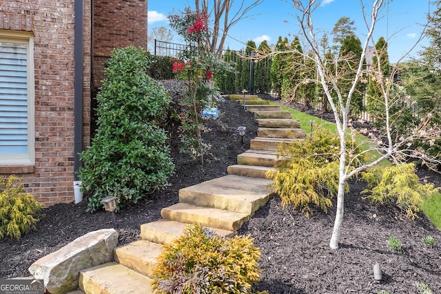 8760 Colonial Pl, Duluth, GA 30097 - view of yard featuring stairway