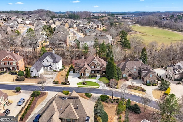 drone / aerial view with a residential view