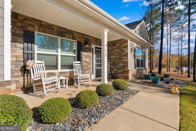 view of patio / terrace with a porch