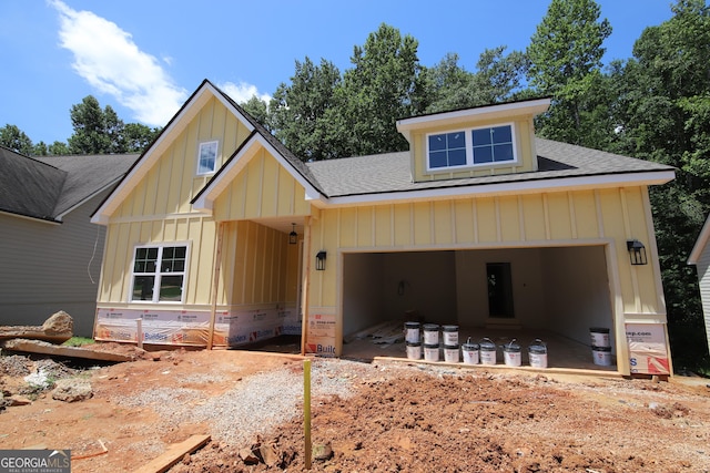 517 Tradition Pl, Lagrange, GA 30241 - view of front of property with a shingled roof, board and batten siding, and an attached garage