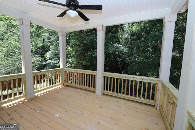 517 Tradition Pl, Lagrange, GA 30241 - wooden deck with a ceiling fan