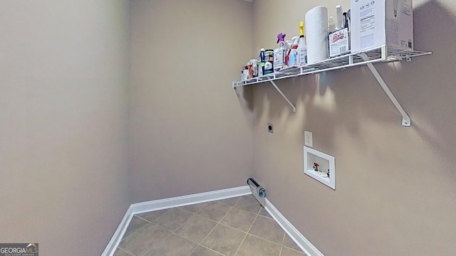 laundry area with laundry area, baseboards, washer hookup, and hookup for an electric dryer