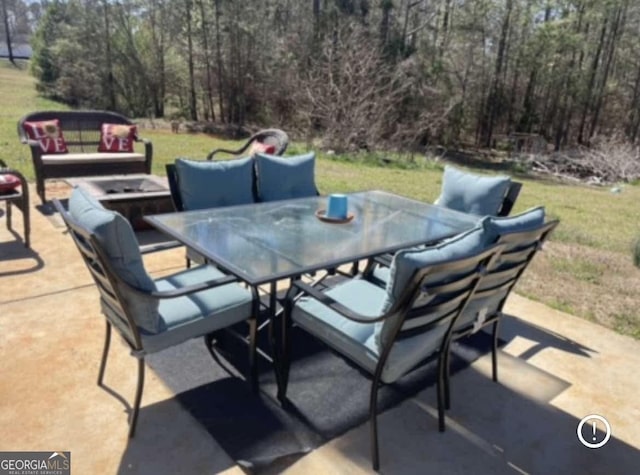 view of patio / terrace featuring outdoor dining area