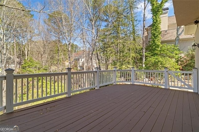 view of wooden deck