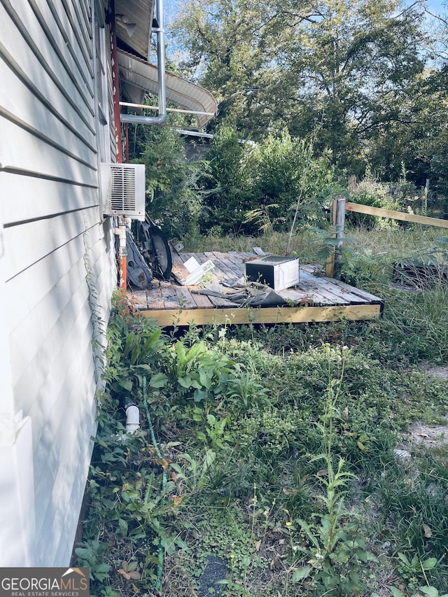 view of yard featuring a deck