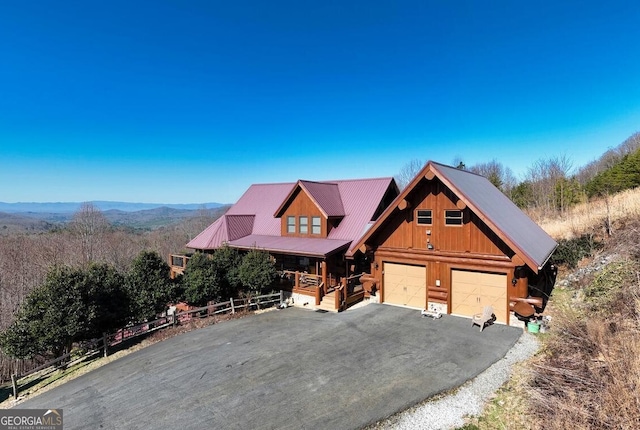103 Wisteria Dr, Murphy, NC 28906 - view of front facade with metal roof and asphalt driveway