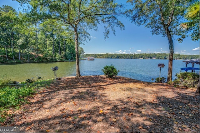 view of water feature