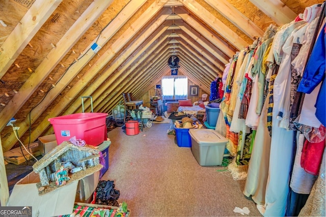 view of attic