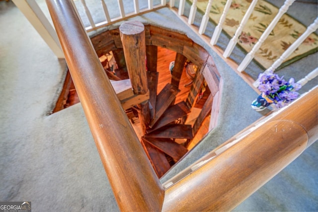 view of stairway