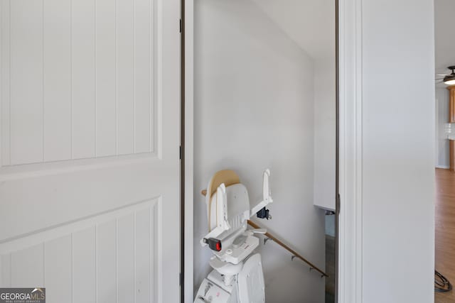 interior details with wood finished floors